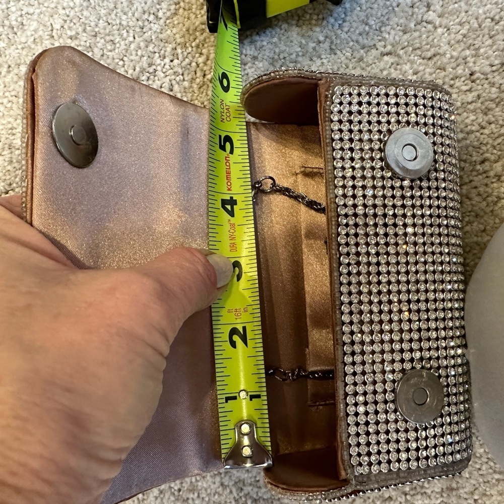 RSVP Rhinestone Clutch W/ Chain - Picture 7 of 15